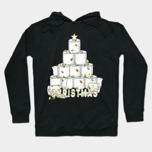 White Toilet Paper Christmas Tree, Funny Xmas Gift, Holiday Party Hoodie